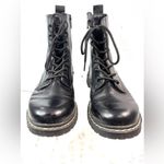 Torrid 8WW Combat Moto Boots Lug Sole Lace Up n Zip in Black - Wide Photo 3