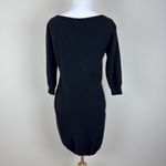 Stile Benetton Sweater Dress Medium Black Wool Knit Argyle Mini Academia Y2K M Photo 4
