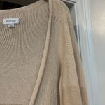 Avenue  Shimmer Cardigan Open Front Knit Metallic Gold Plus‎ Size 14/16 Photo 2