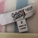 Color Me Courtney Sheree Striped Rainbow Jumpsuit White Size 2 Photo 7