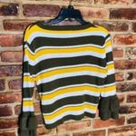 Very J Striped Long Tiered Bell Sleeve Pullover Sweater Women's Size Small Photo 4