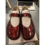 Alegria Leather Slip-On Mary Janes Faye Cherry Bomb Patent Size 37 US 7-7.5 Photo 1