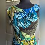 Y2K En Focus Studio gathered drop hem floral short sleeve dress, size 10 Black Photo 3