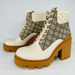 Gucci Apollo GG Supreme Leather Kensington Supreme Platform Ankle Boots EU 40.5 Photo 2