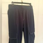 Athleta Chelsea Utility Jogger Navy White Stitching Tapered Pants Size 2 Petite Photo 5