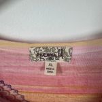 One World  Top Women XL Gemini Pink Orange Astrology Floral Bling High Low Spring Photo 4