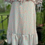 City Vibe Baby Blue Peach Floral Dress Photo 2