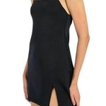 KikiRiki Square Neck Slit Mini Dress Black Size Small NWT Photo 0