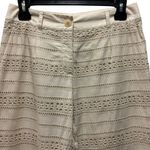 Max Mara  Weekend Womens Lace Embroidered Pants Size 4 Beige Fully Lined Photo 2