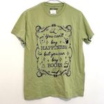Hot Topic NEW NWT  Buy Books Boyfriend Fit T-Shirt Green Short Sleeve Tee JUNIORS Photo 1
