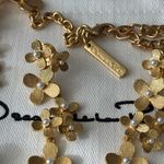 Oscar de la Renta  Gold Floral Necklace earrings set Photo 3