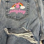 Playboy New 23 000 Light Blue Back Slash 90’s Boyfriend Jeans By PacSun Rainbow Photo 3