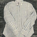 Blue and White Striped Shirt Size 4 Photo 0