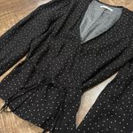 Reformation  Alaina Polka Dot Print Wrap Top Photo 4