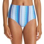 Lemlem NEW  Eshal Striped High Waist Bikini Bottom Blue XS Photo 1
