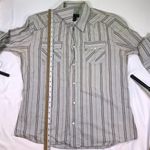 Diesel Striped Glitter Button Up Shirt Western Style Embroidery Photo 12