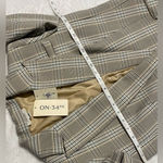 ON 34th Brown and Blue Blazer with Tailored Silhouette Size 8 Photo 12