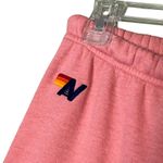 Aviator Nation Sweatpants Womens Medium Pink Neon Side Stripe Fleece Jogger USA Photo 8