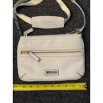 Calvin Klein  Pebble Faux Leather Crossbody Bag Off White Gold Hardware 9.5"x6.5" Photo 5
