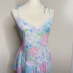 Vintage Petra Fashions Pastel Floral Nightgown Women’s Size Large USA Made Blue Photo 3