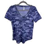 Athleta  Purple Camo Breezy Short Sleeve Modal T-Shirt Small Photo 1