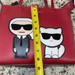 Karl Lagerfeld Paris Womens Maybelle Satchel Crossbody With Pouch Red Medium NWT Photo 9