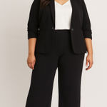 Ralph Lauren  Black Wide Leg Pull on Pants Trim Detail Women's Size XL Photo 0