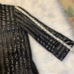 Chico's Chico’s Animal Print Sheer Striped Jacket Black 0 Photo 7