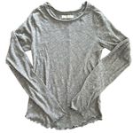 We The Free Free People Be My Baby Long Sleeve Knit Top Size Large Gray Neutral Minimalist Photo 1