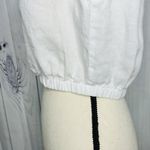 Olivaceous Sz M White Sleeveless Top Linen Blend Keyhole Neck Elastic Waist Photo 4