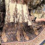 Bohemian Paisley Print Bishop Sleeve Smock Dress size small Photo 0