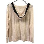 Seven7 Logo Long Sleeve Sequin Kangaroo Pocket Lightweight Tee Hooded Shirt XL Photo 5