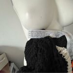 ZARA  halter neck black white sleeveless knit crochet maxi pullover dress small Photo 4