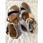 Diba True Size 8 Fair Enough Leather Sandal Grey Silver Strap Comfort Resort Gray Photo 5