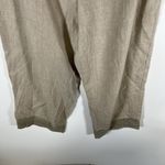 RICHARD MALCOLM Pants Womens Size 12 Beige 100% Irish Linen Wide Leg Lightweight Tan Photo 2