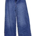 ZARA  High Waisted Wide Leg Denim Jeans Medium Wash Belted Size 0 Photo 0