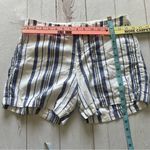 Old Navy  Blue Striped Linen Rayon Chino Short Women's Size 6 s Preppy Beachwear Photo 8