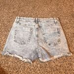 Indigo Rein  Denim Shorts‎ Distressed Frayed Hem Acid Wash Blue Size 11 Photo 5