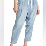 Free People Margate Blue Denim Size XS Jeans Paperwork Bag Waist Drawstring Photo 0