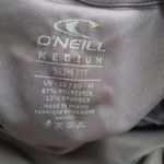 O'Neill  M Slim Fit Rash Guard Top in Gray Orange Accent Striped Photo 1