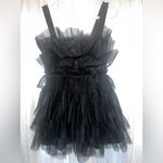 Storia  black tulle tiered ruffle party dress size small Photo 4
