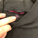 Material Girl Black ribbed bodysuit- high neck Photo 6