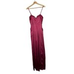 Lush Clothing Boutique Lush Hot Pink Satin Cut Out Wide Leg Jumpsuit S Photo 1
