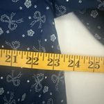 Vintage Heather Collection Muu Muu Robe Housecoat Blue Floral Bow Pearl Snaps Lg Photo 5