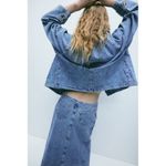 H&M NWT Denim Maxi Skirt in Light Denim Blue | Size 6 US Photo 4