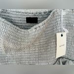 NWT Mother Denim the shimmer of light silver bubble over skirt Size M Photo 1