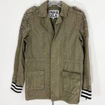 Pam & Gela  Striped and Studded Green Jacket Size Small Photo 1
