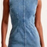 Abercrombie & Fitch $85  Light Blue Denim Dress Size Medium Tall Photo 0