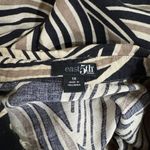 East 5th Women’s Brown Leaves Linen Blend ¾ Sleeve Button Front Shirt Size 1X Photo 3