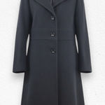 Worthington Black Wool Blend Button Front Winter Dress Coat Size Large NWT Photo 0